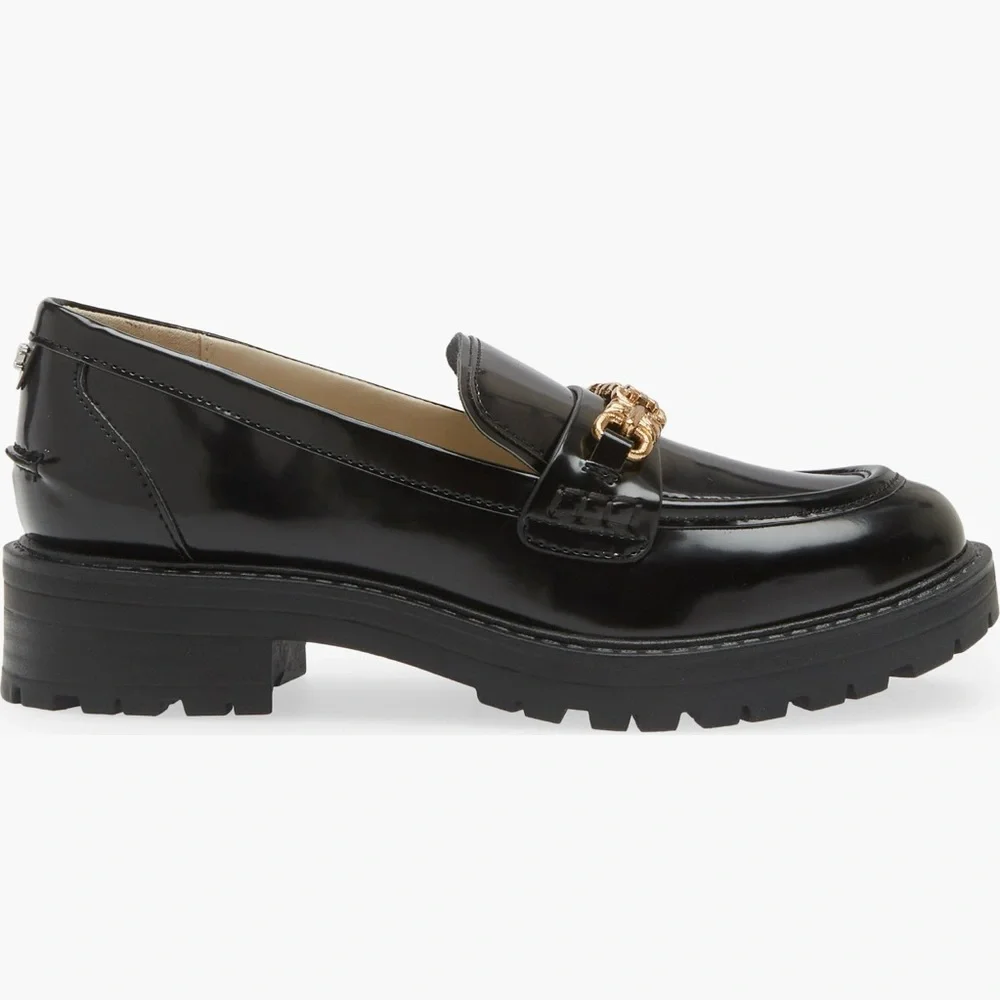 Sam Edelman Kids’ Teo Platform Loafers – Black Patent – US 3M / EU 35 – NWOT